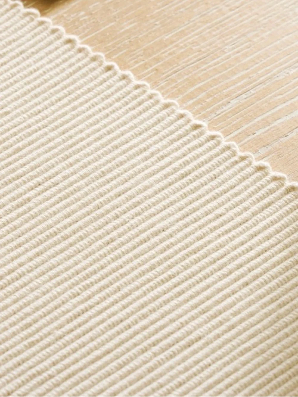 Riviera White TableRunner - Dining Accent